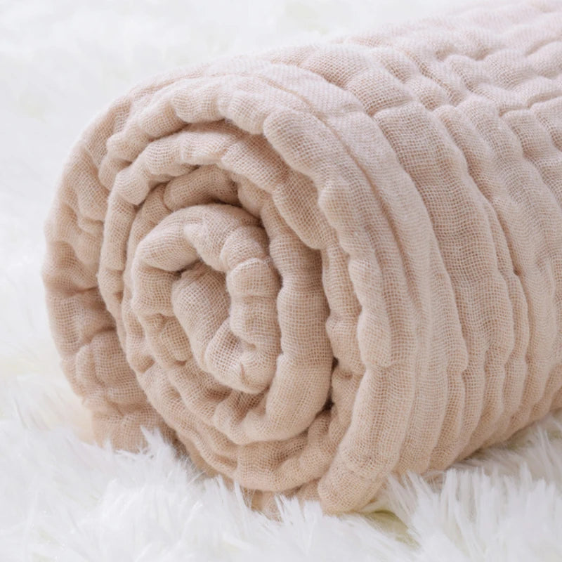 Organic Cotton Blanket Newborn Baby Stuff Muslin Swaddle Wrap Bedding Receiving Blankets Soft 6 Layer Gauze Sleeping Bath Towel