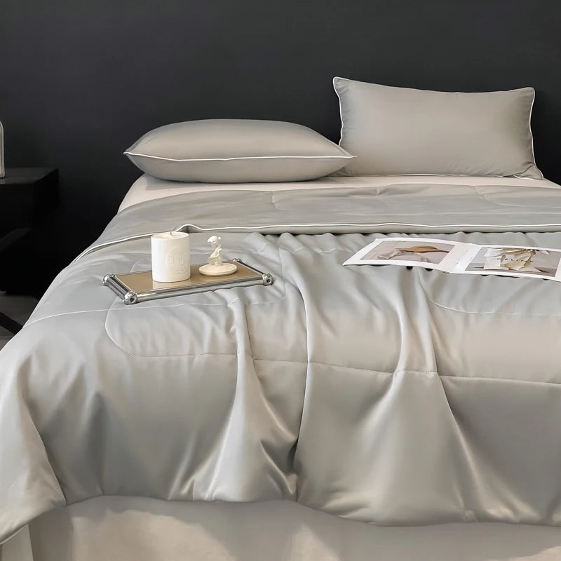 Premium Cooling Blanket Smooth Air Confition Comforter Lightweight Summer Quilt Double Side Arc-Chill Cold Tech Fabric Washable