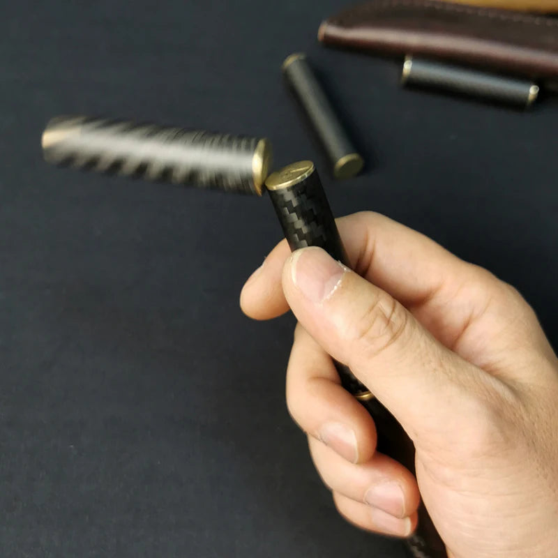 Carbon Fiber Three-section Stick EDC Fidget Spinner