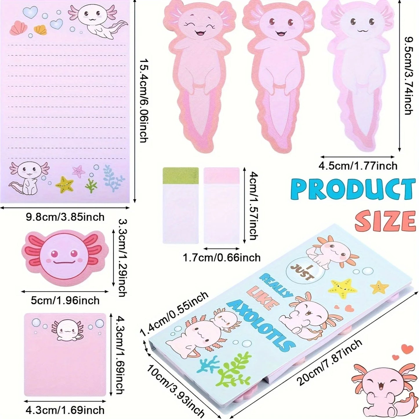Sticky Notes - Kawai Characters- Multi Size -Multi Pack