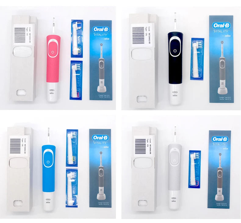 Oral B D100 Electric Toothbrush 2D Vitality Cleaning Teeth Brush Waterproof Electronic Teeth Brush Inductive Charger With Timer