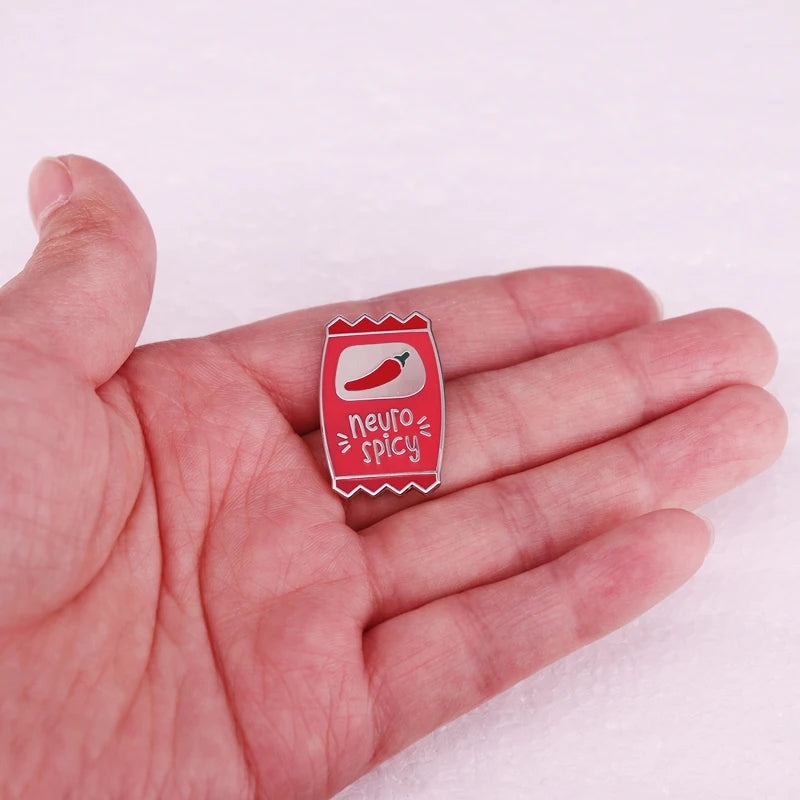 Neuro Spicy Sauce Packet Enamel Pin