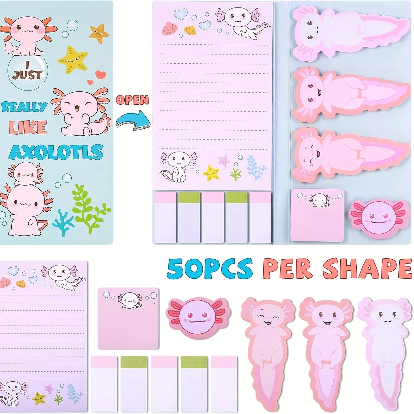 Sticky Notes - Kawai Characters- Multi Size -Multi Pack
