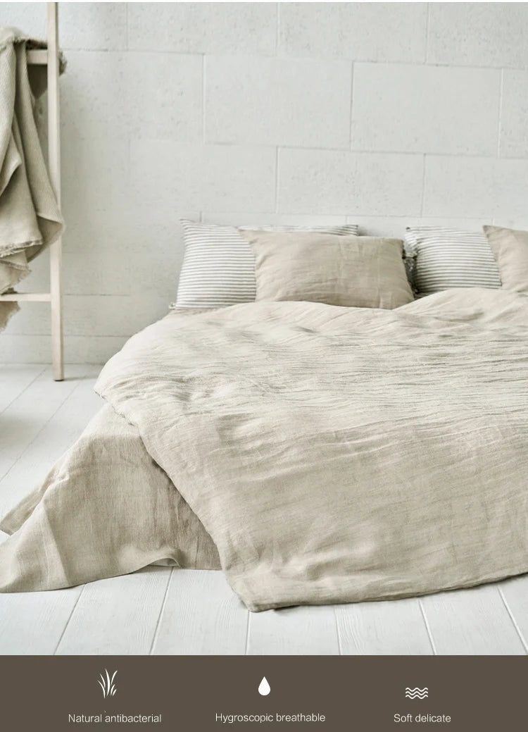 Pure Organic Flax Linen Bedding Set