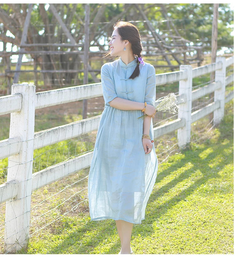 Soft Silk Bamboo Cotton Linen Fabric, Solid Color for Robe, Yoga Clothes, Gallus Lining, Thin, T878