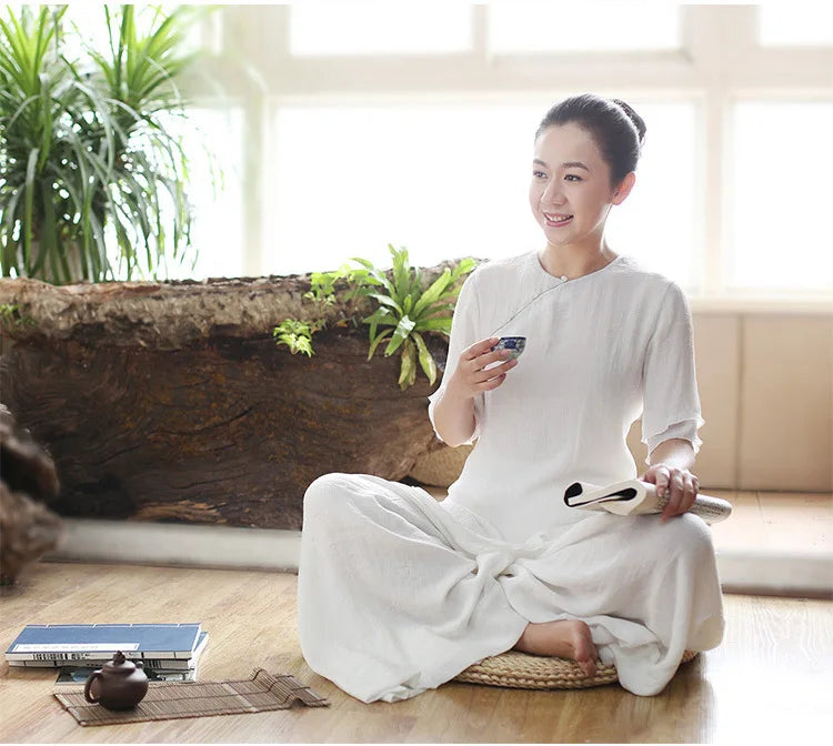 Soft Silk Bamboo Cotton Linen Fabric, Solid Color for Robe, Yoga Clothes, Gallus Lining, Thin, T878