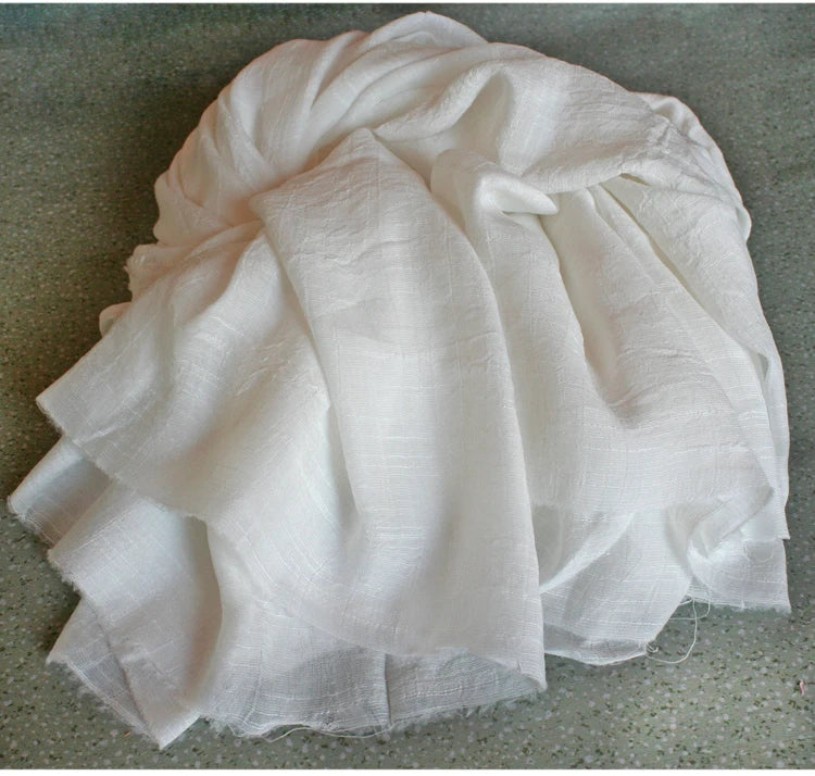 Soft Silk Bamboo Cotton Linen Fabric, Solid Color for Robe, Yoga Clothes, Gallus Lining, Thin, T878