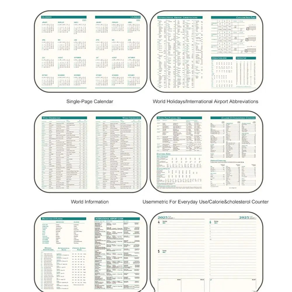 180 Pages 2026 Schedule Planner Notepad 12 Months Efficiency To-do List Notebook English Self-discipline Office Work Planner