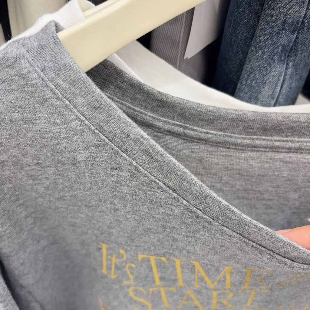 Bamboo Cotton - Off-shoulder Short-sleeve T-shirt