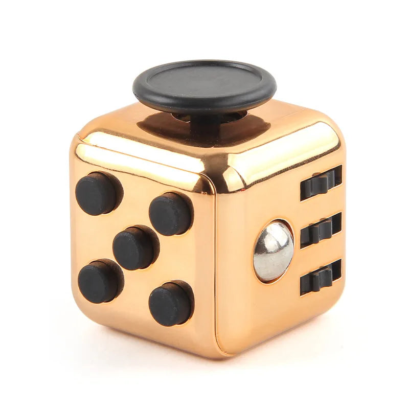 Fidget Cube with Click, Twist, Push, Spin and Texture