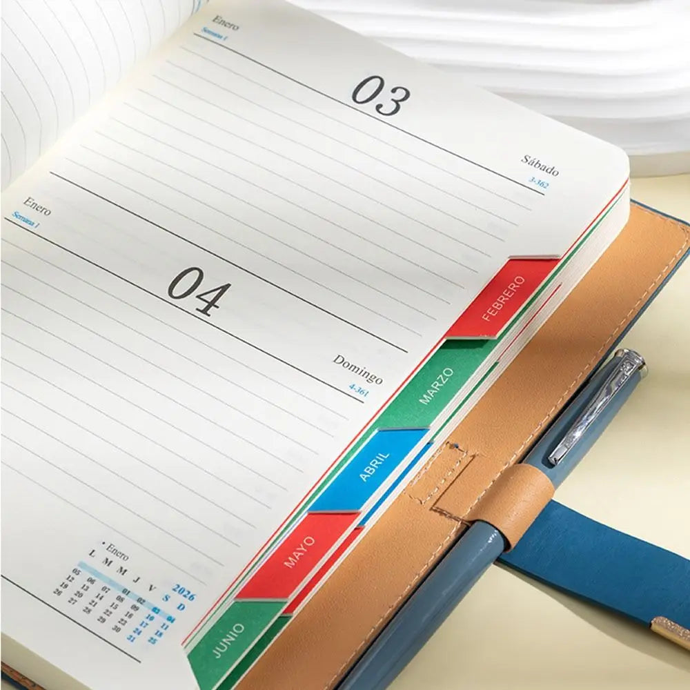 180 Pages 2026 Schedule Planner Notepad 12 Months Efficiency To-do List Notebook English Self-discipline Office Work Planner