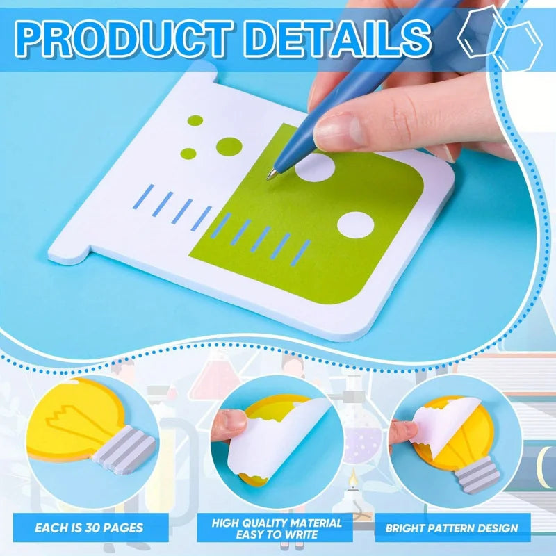 9 Pcs  Science Sticky Notepad