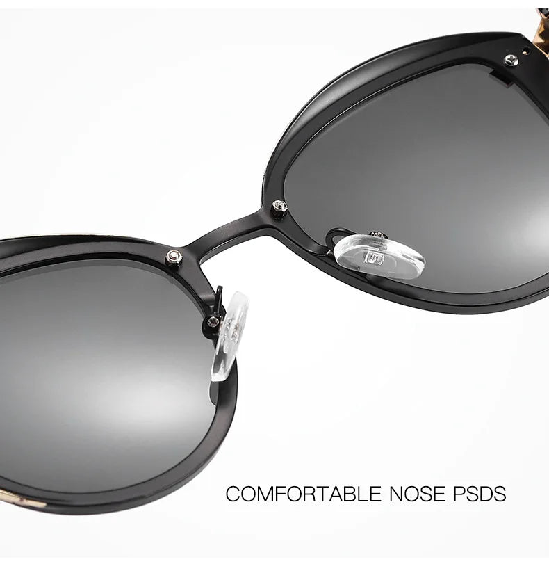 Polarized Sunglasses Women Retro Round UV Protection Dazzling Sun Glasses Premium Sense Sports Outdoor Travel Eyewear T227