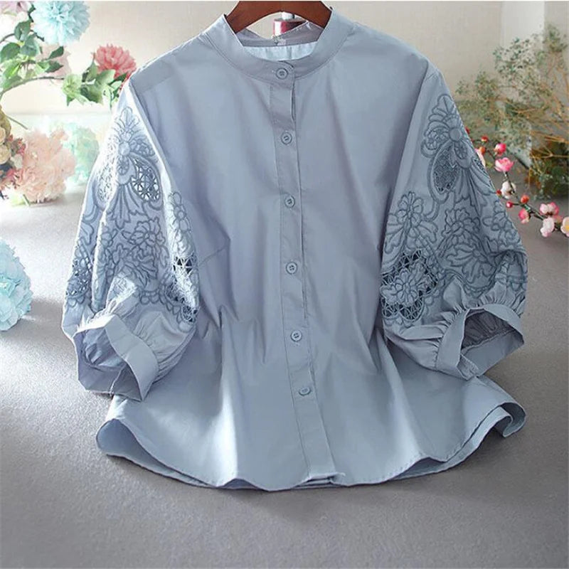 Pure Cotton Embroiderd Blouse