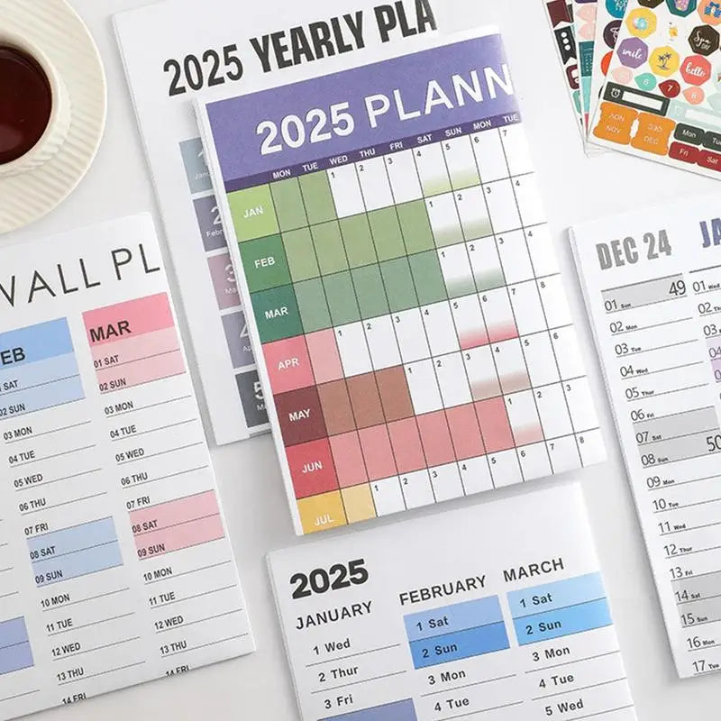 2025 Yearly Wall Calendar 12 Months Daily Calendar Wall Decor Calendar for To-do List Appointments Meetings Reminders