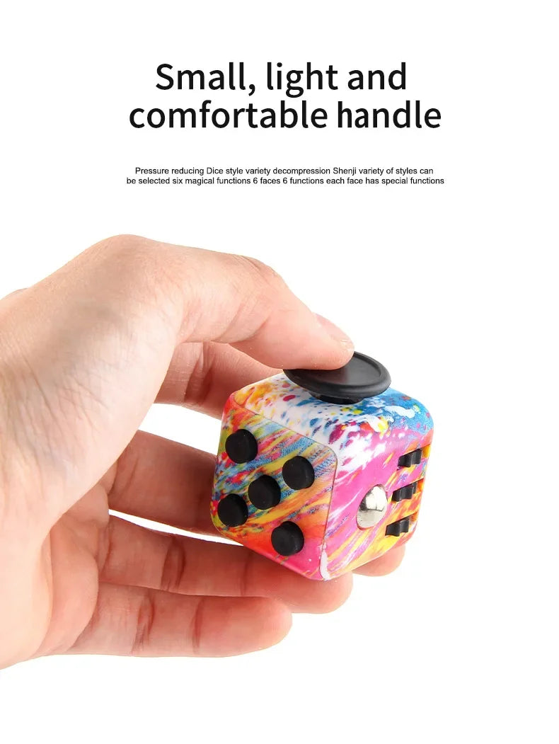 Fidget Cube with Click, Twist, Push, Spin and Texture