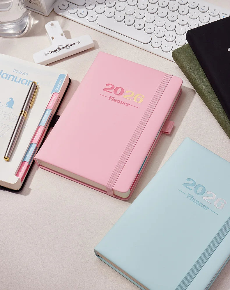 2026 Daily Planner - 365 Days Full Year Agenda with English Pages, A5 Schedule Organizer Notebook for Work & Personal Use