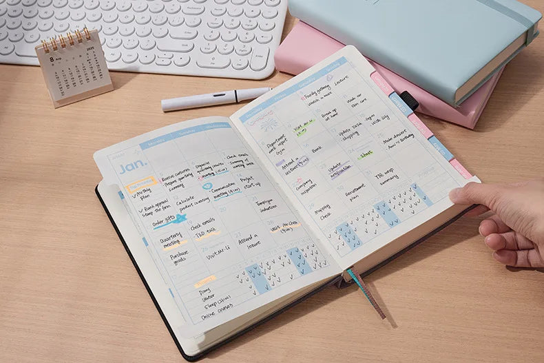 2026 Daily Planner - 365 Days Full Year Agenda with English Pages, A5 Schedule Organizer Notebook for Work & Personal Use