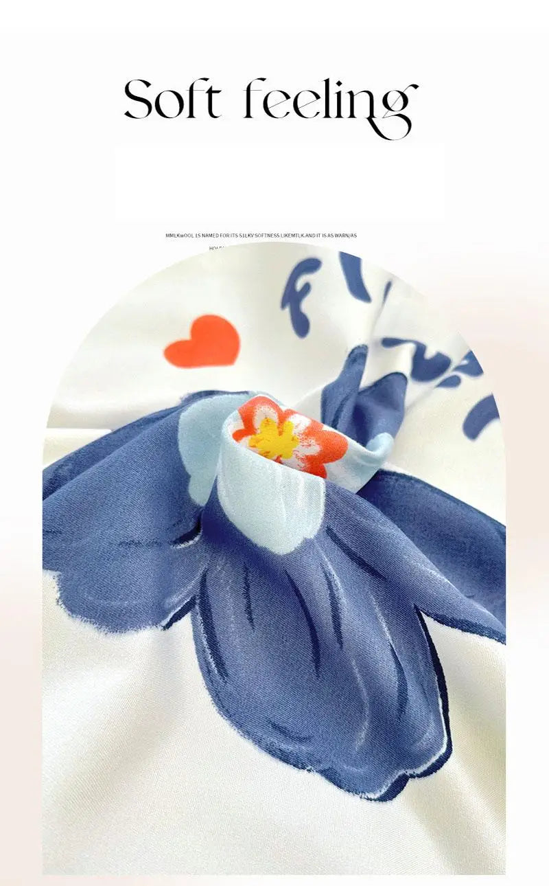 Nordic Thickened Brushed Bedding Sheet Sets Super Soft Skin Friendly Comforter Set Single Double Bed Linens for Four Seasons