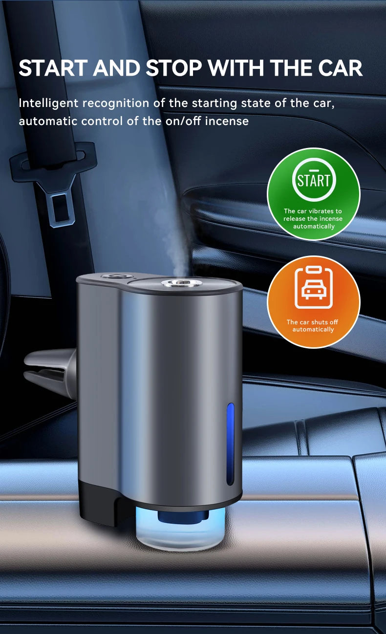 Humidifier Essential Oil Diffuser Smart Car Air Aromatherapy Diffuser, Fragrance Car Air fresheners with Three Adjustable