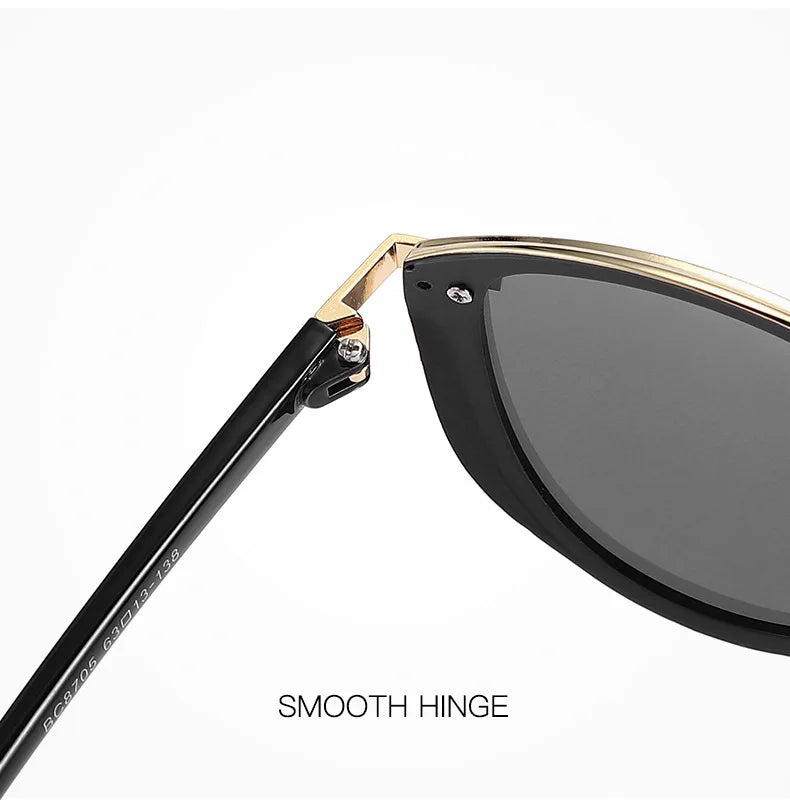 Polarized Sunglasses Women Retro Round UV Protection Dazzling Sun Glasses Premium Sense Sports Outdoor Travel Eyewear T227