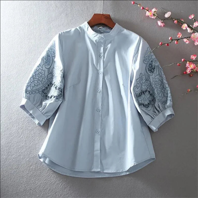 Pure Cotton Embroiderd Blouse