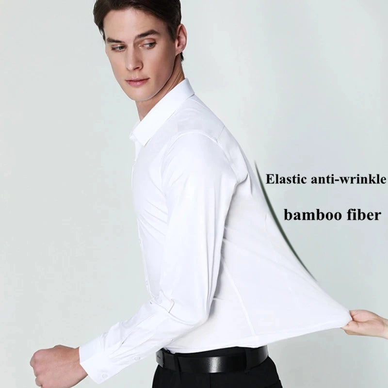 Bamboo Fiber Long Sleeve Stretch Shirts