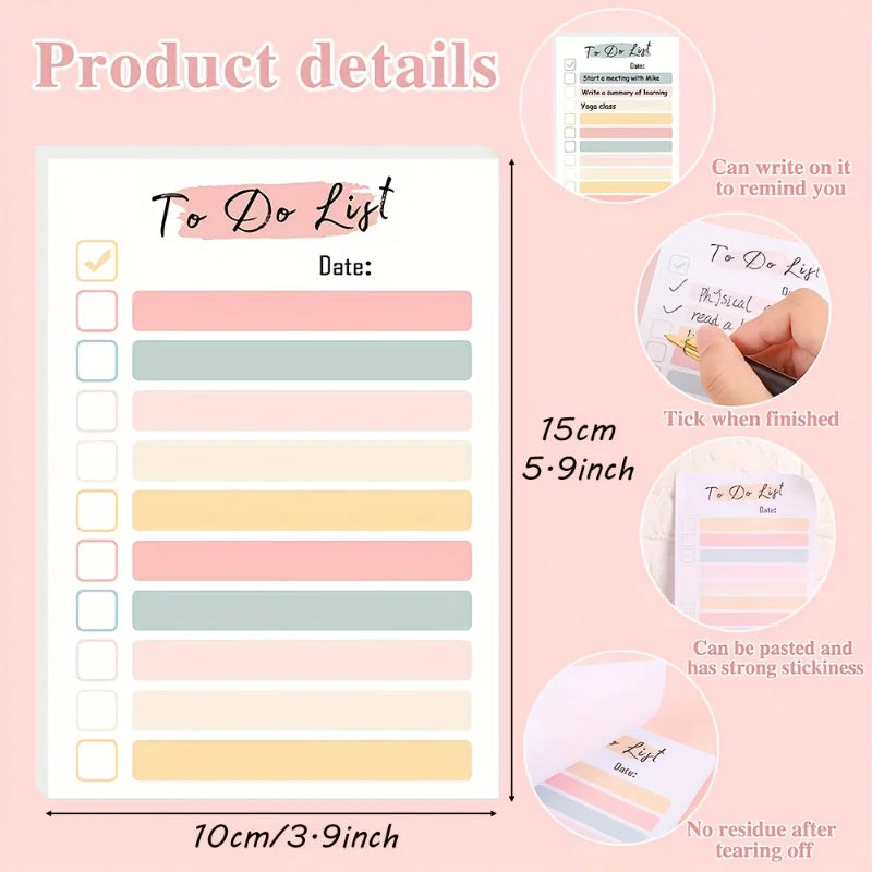 4Pcs/set To-do List - Sticky Notepad
