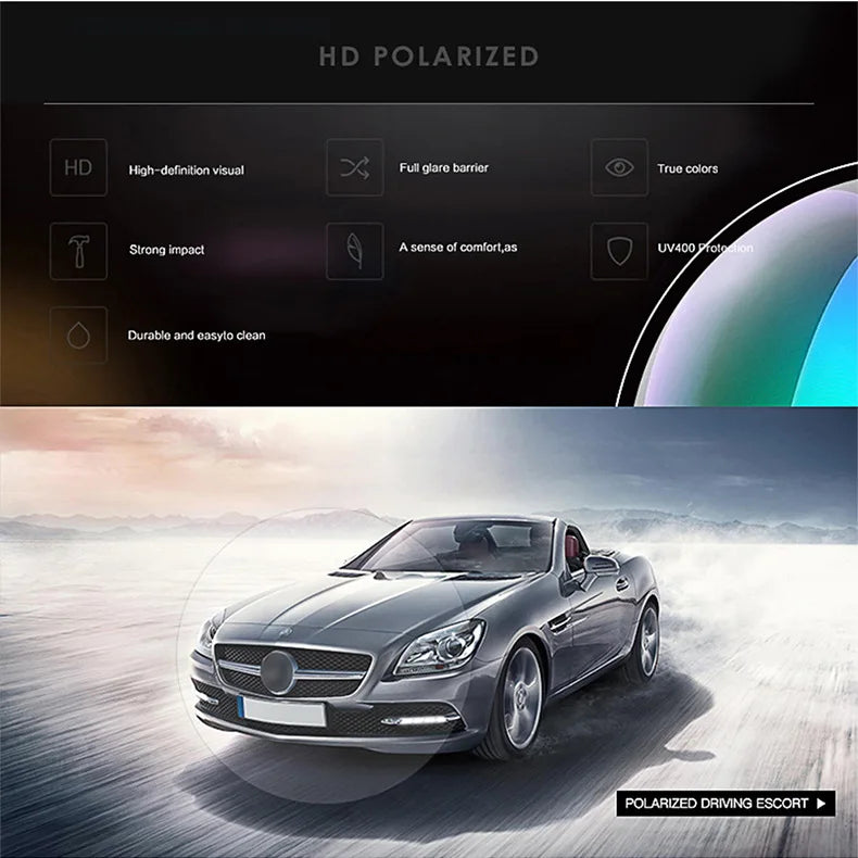 Polarized Fishing Sunglasses Men Driving Running Golf Cycling Sunglasses UV400 Protection Square Night Vision Glasses Wholesale