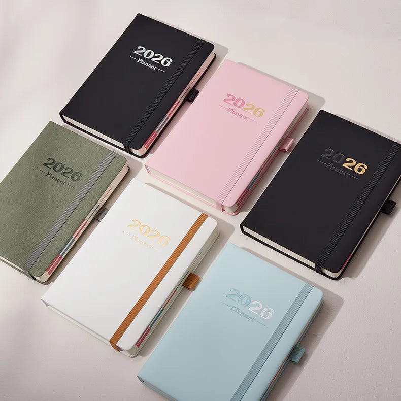 2026 Daily Planner - 365 Days Full Year Agenda with English Pages, A5 Schedule Organizer Notebook for Work & Personal Use