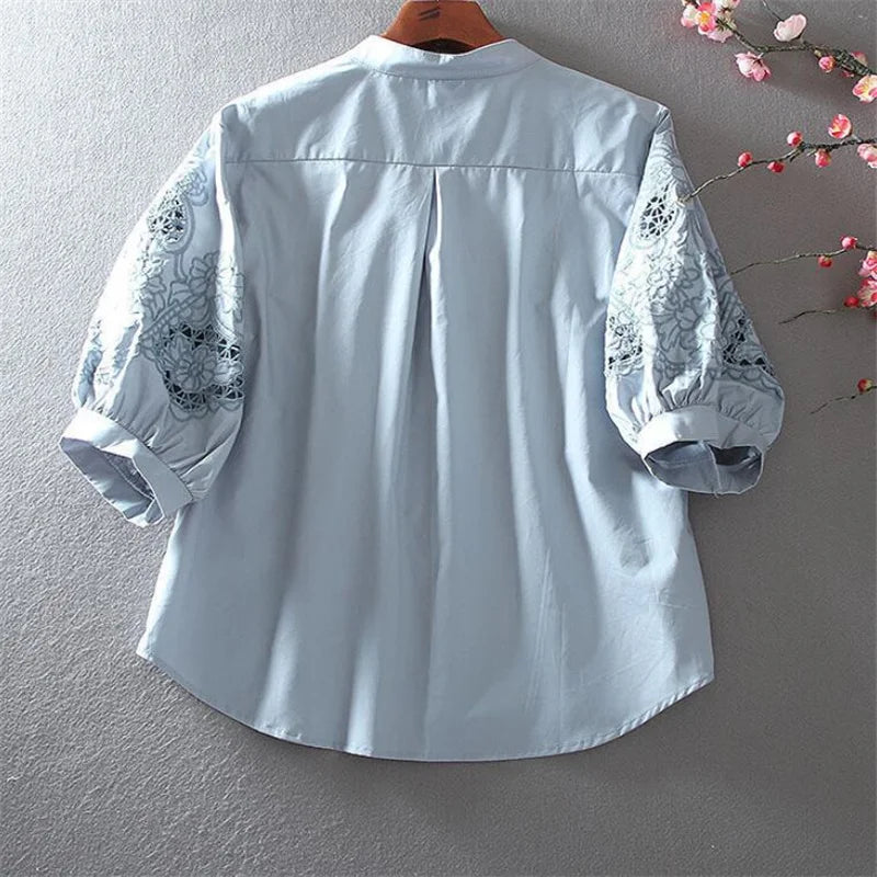 Pure Cotton Embroiderd Blouse