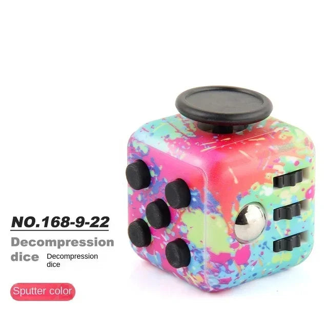 Fidget Cube with Click, Twist, Push, Spin and Texture