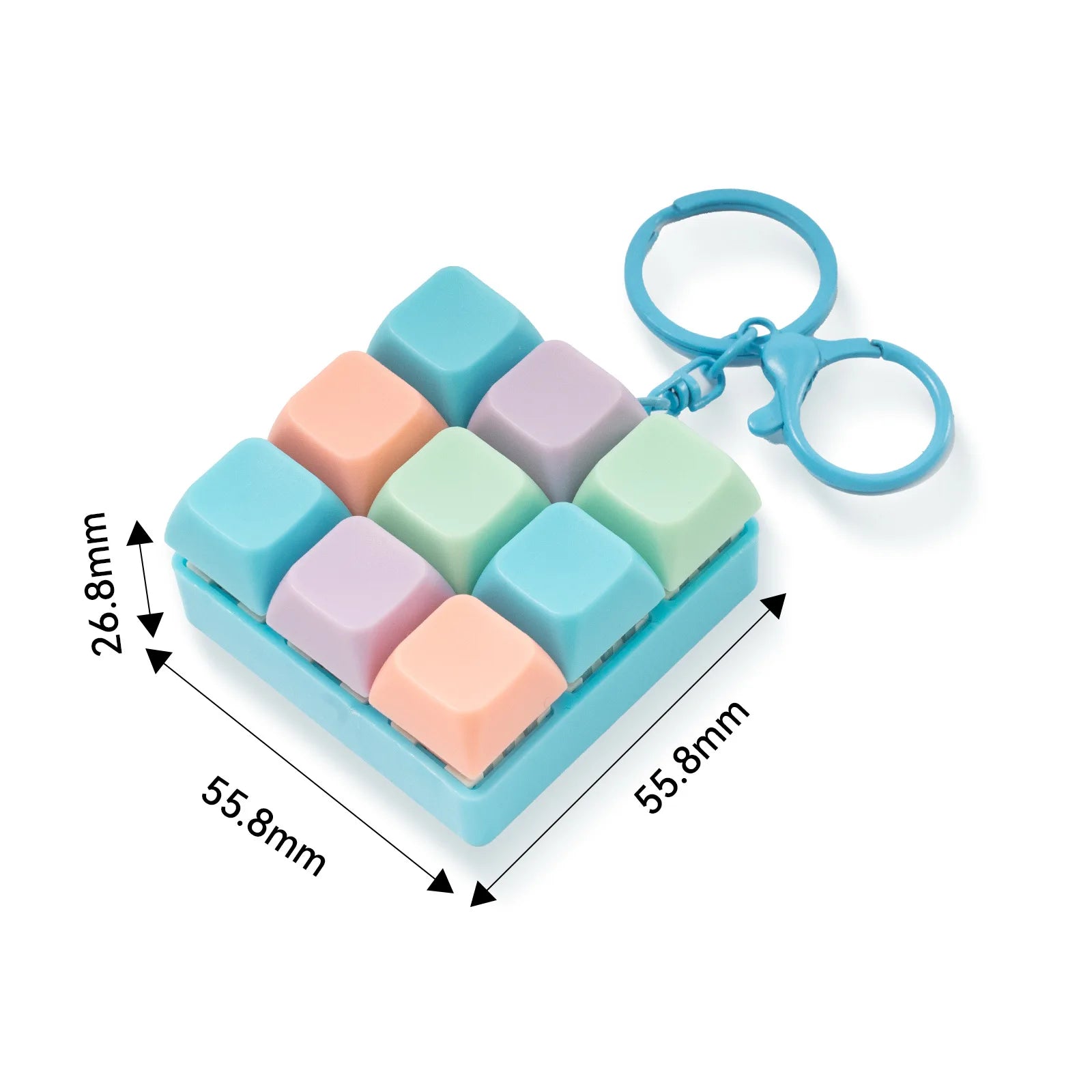 9 Keyboard Keys - Fidget Keychain