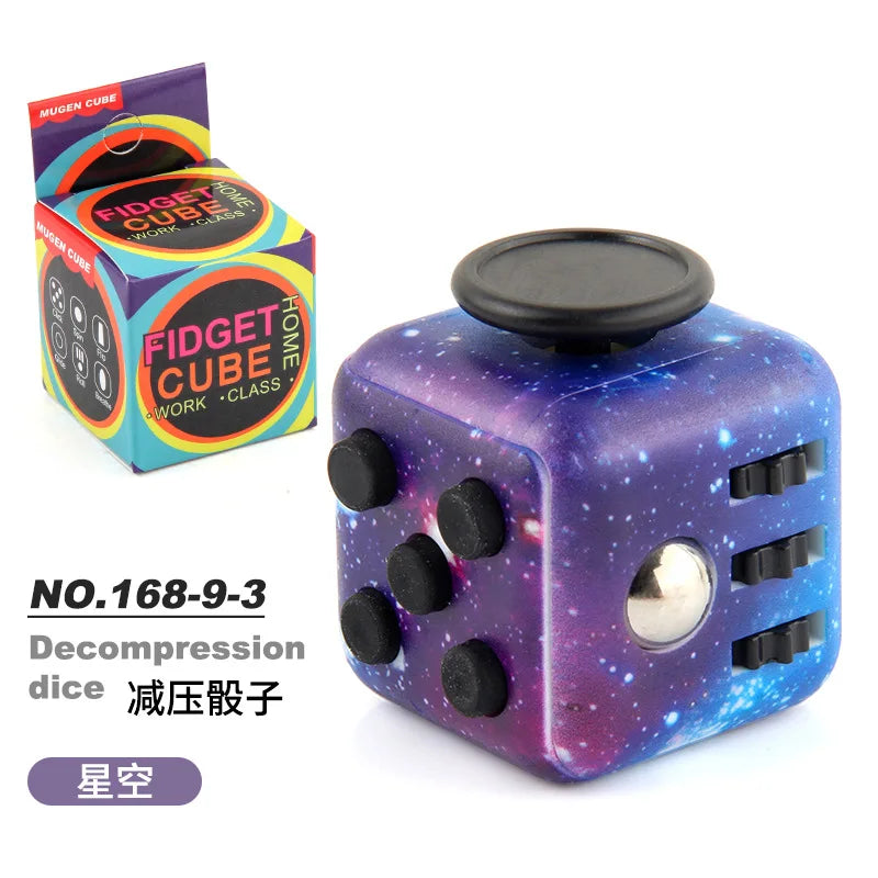 Fidget Cube with Click, Twist, Push, Spin and Texture