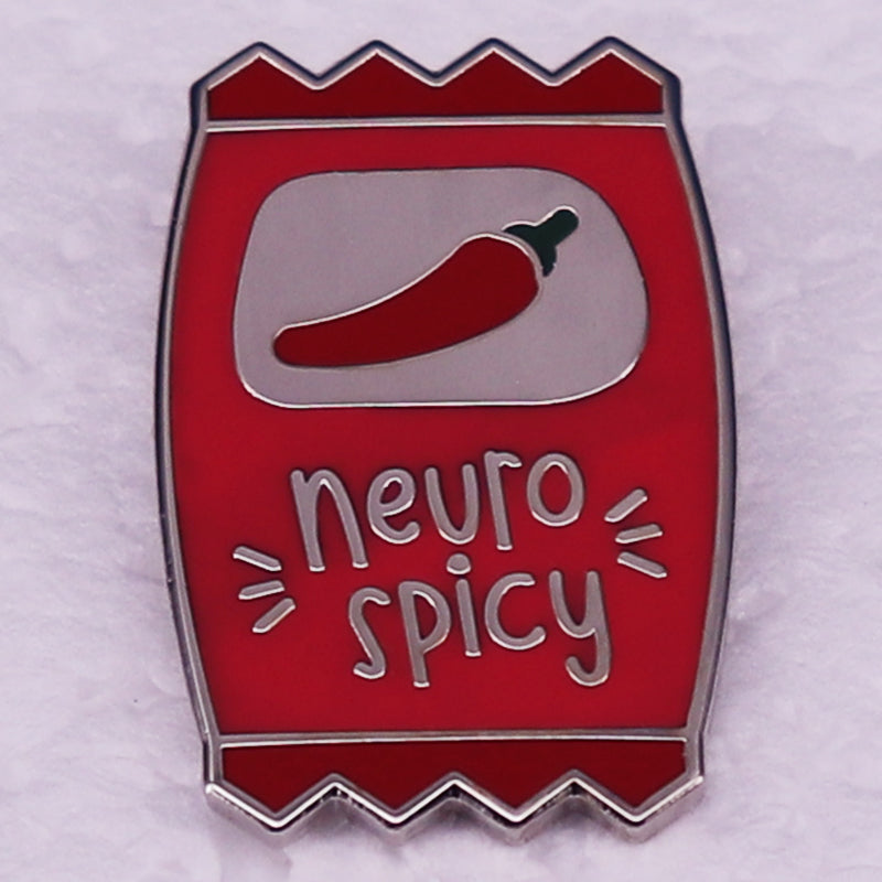Neuro Spicy Sauce Packet Enamel Pin