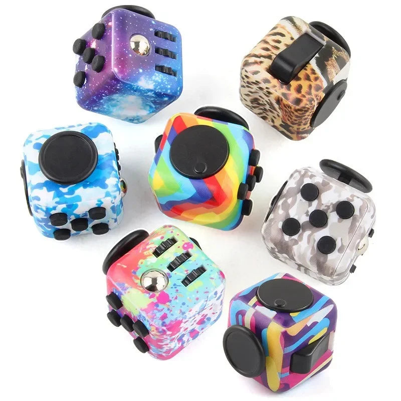 Fidget Cube with Click, Twist, Push, Spin and Texture