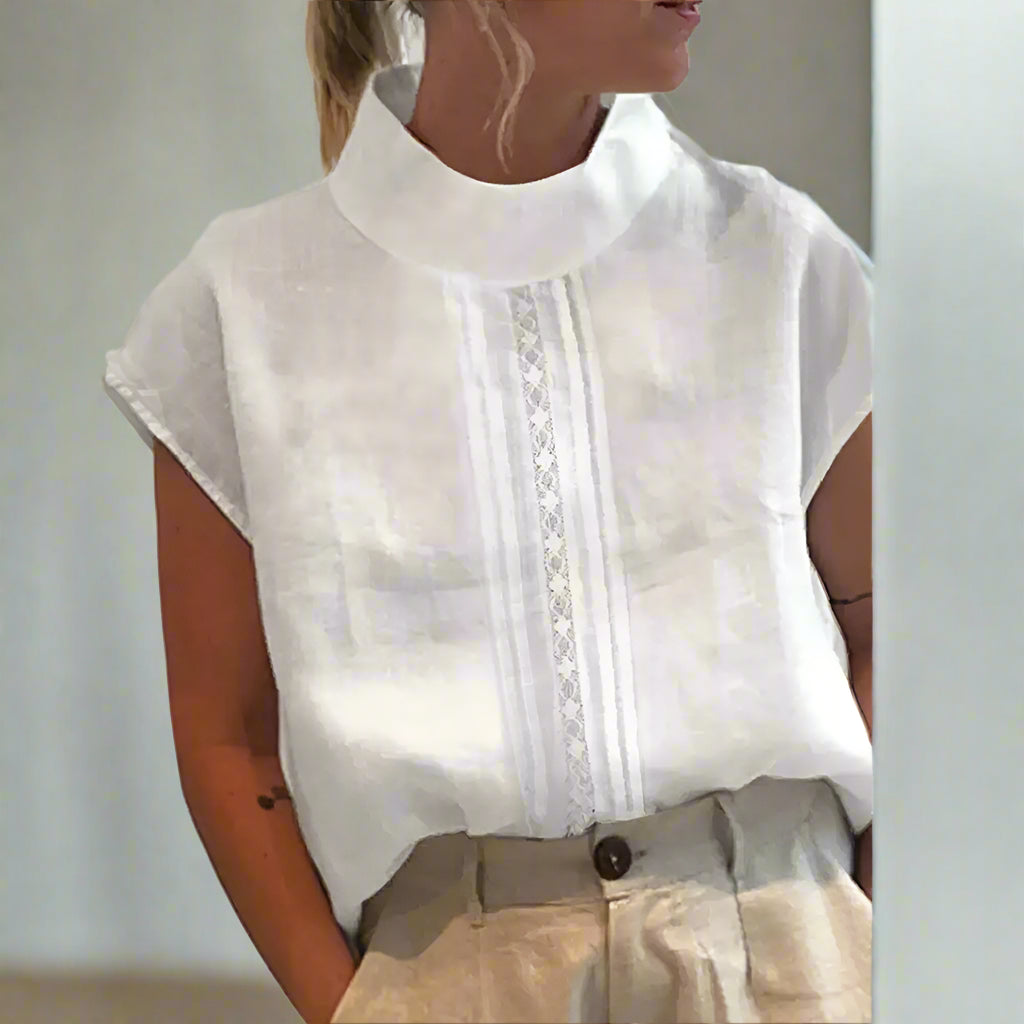 Vintage Tunic Linen Blouse