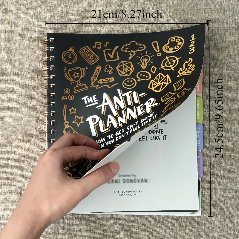 Productivity Spiral Planner, Motivational Task Organizer, Efficiency Tool, Paper-Based Task Management Notebook