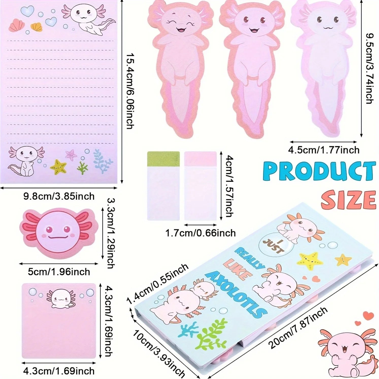 Sticky  Notes - Kawai Characters- Multi Size -Multi Pack
