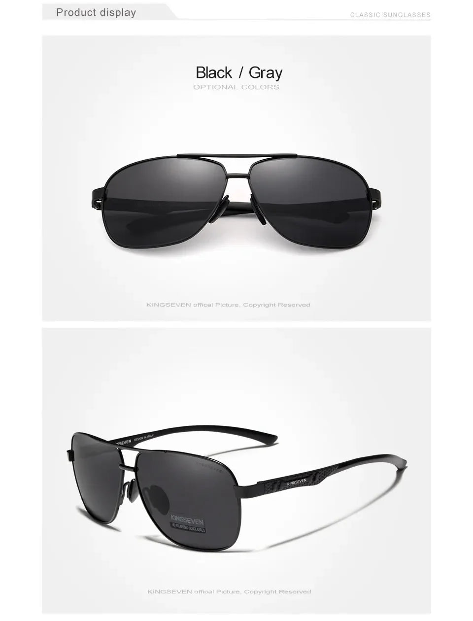 KINGSEVEN Polarized Aluminum Sunglasses