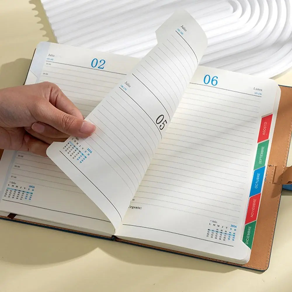 180 Pages 2026 Schedule Planner Notepad 12 Months Efficiency To-do List Notebook English Self-discipline Office Work Planner