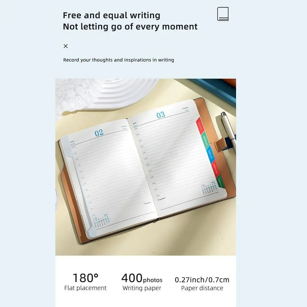 180 Pages 2026 Schedule Planner Notepad 12 Months Efficiency To-do List Notebook English Self-discipline Office Work Planner