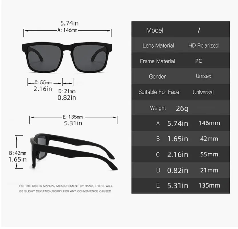 Polarized Fishing Sunglasses Men Driving Running Golf Cycling Sunglasses UV400 Protection Square Night Vision Glasses Wholesale