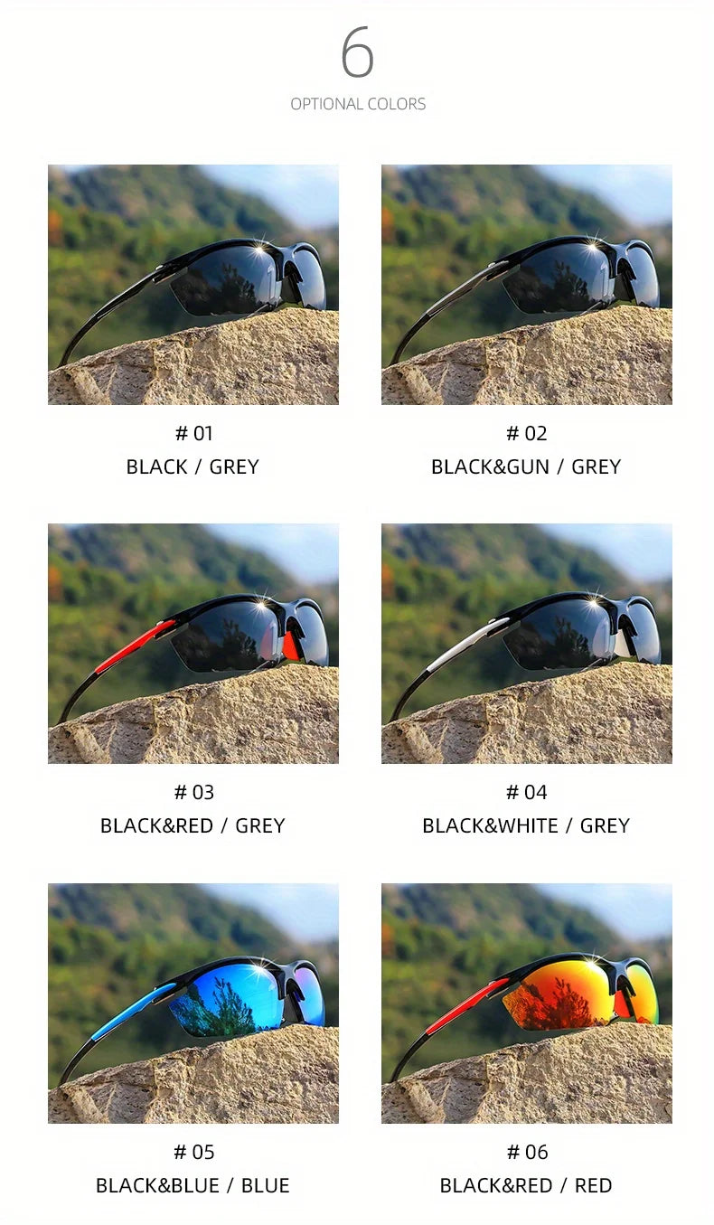 Polarized Sports  Sunglasses Half-Frame