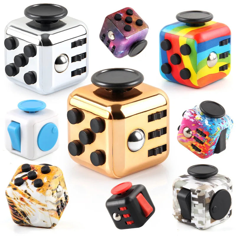 Fidget Cube with Click, Twist, Push, Spin and Texture