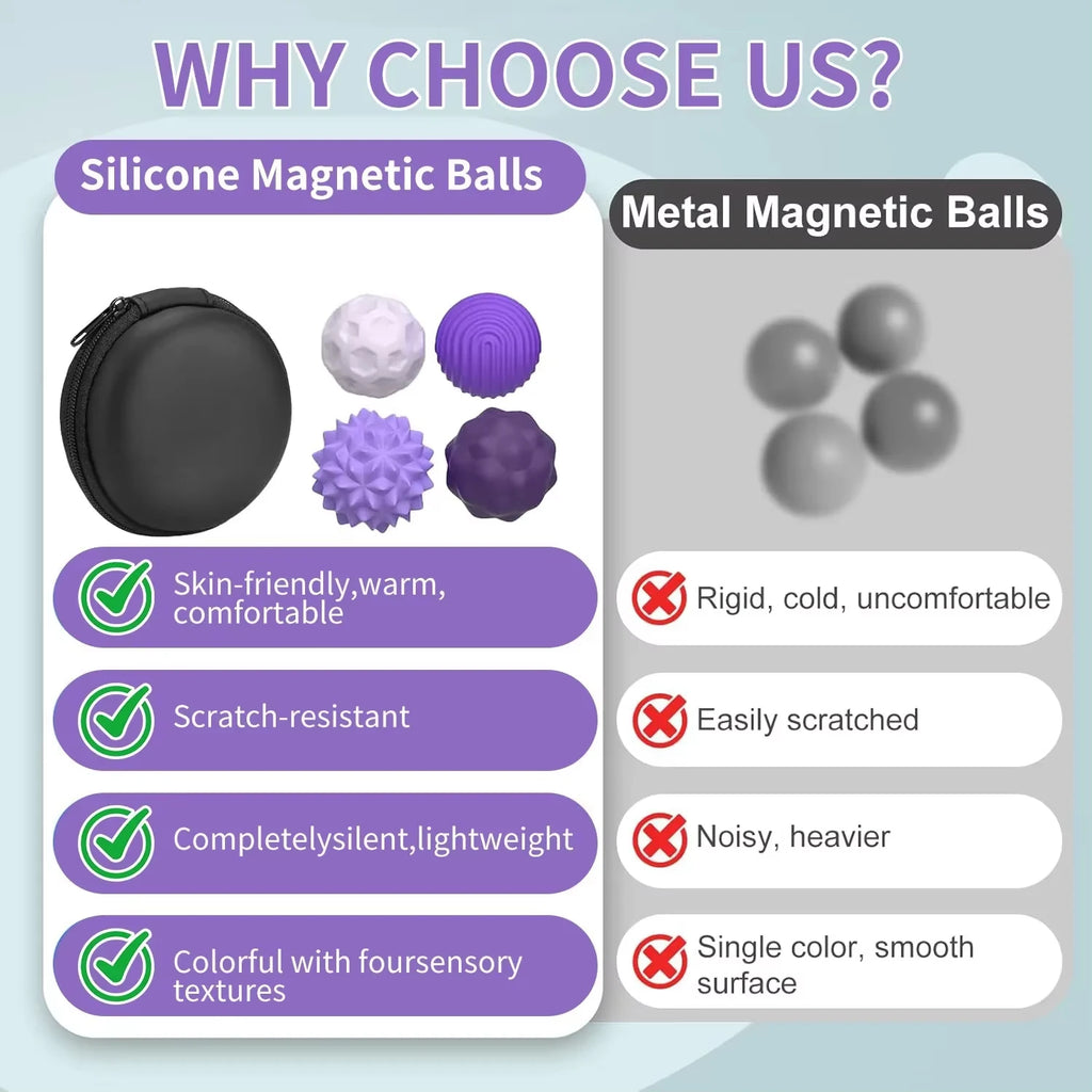 Silicone Magnetic Sensory Balls