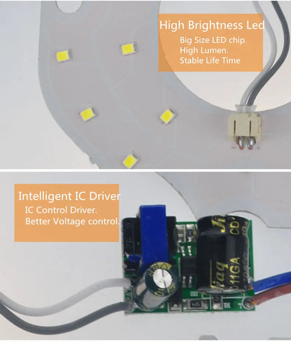Dimable Module LED Ceiling Lamp dim-able 24W 36W 48W 64W 80W Double Bulb Light Octopus Double Energy Saving Ceiling Decoration