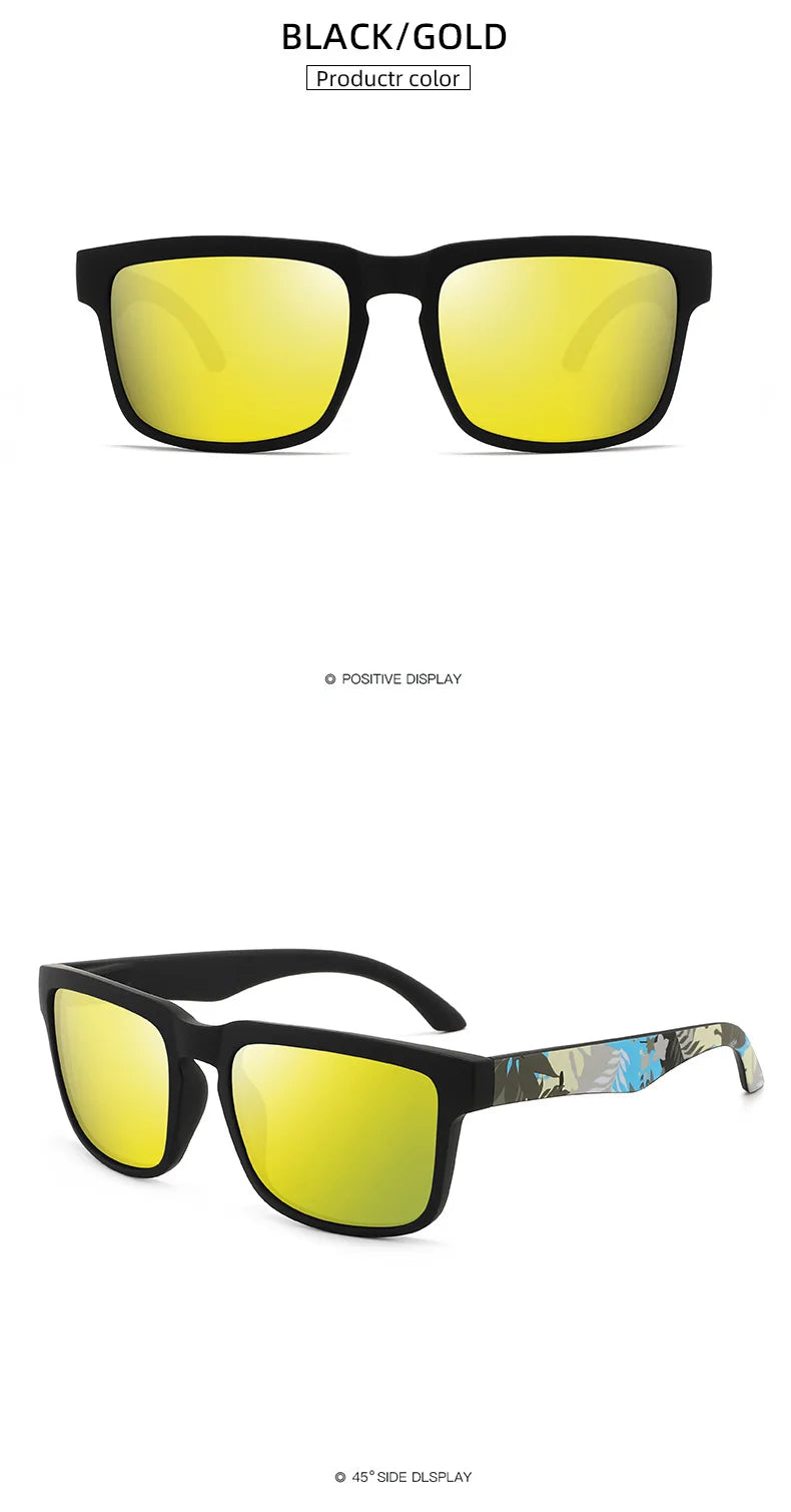 Polarized Fishing Sunglasses Men Driving Running Golf Cycling Sunglasses UV400 Protection Square Night Vision Glasses Wholesale