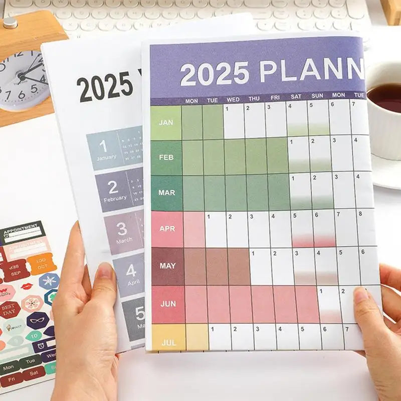 2025 Yearly Wall Calendar 12 Months Daily Calendar Wall Decor Calendar for To-do List Appointments Meetings Reminders