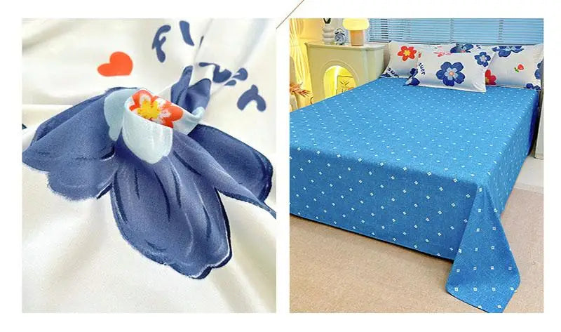 Nordic Thickened Brushed Bedding Sheet Sets Super Soft Skin Friendly Comforter Set Single Double Bed Linens for Four Seasons